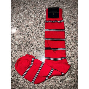Brooks Brothers Men’s Striped Red Dress Socks